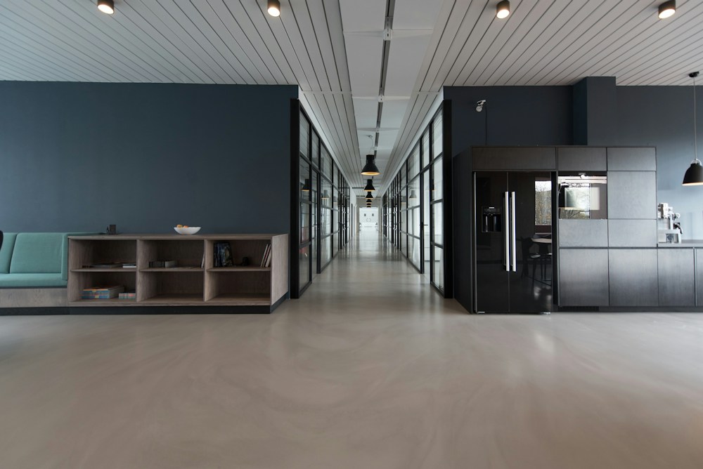 Clean and organized collaborative office space